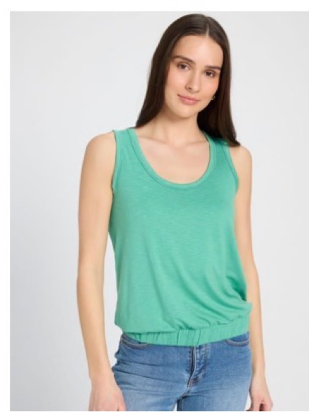Women's Mint Scoop Neck Sleeveless Tank Top